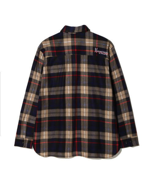 MANASTASH(マナスタッシュ)の「MANASTASH/マナスタッシュ/FLEECE PLAID CPO SHIRT(シャツ/ブラウス・メンズ・レッド/ネイビー・S/M/XL/L)」の9枚目の写真