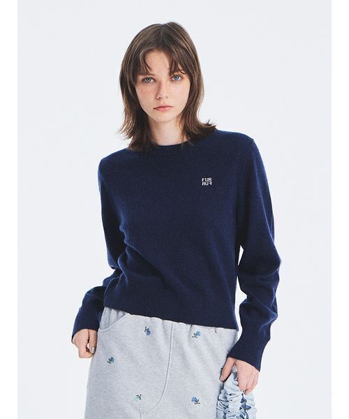 今季 FURFUR ロゴ刺繍クルーネックセーター ロゴ刺繍クルーネックセーター（ニット/セーター）｜FURFUR（ファー