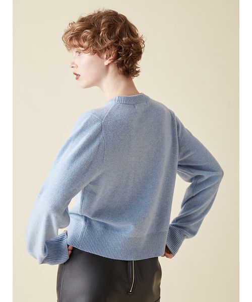 FURFUR（ファーファー）の「ロゴ刺繍クルーネックセーター（ニット/セーター・レディース・アイボリー/ピンク/グレー/ネイビー/ライトブルー・F）」の15枚目の写真