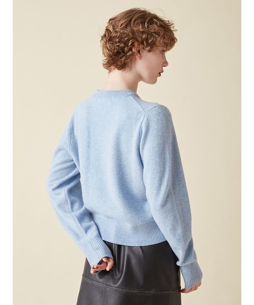 FURFUR（ファーファー）の「ロゴ刺繍クルーネックセーター（ニット/セーター・レディース・アイボリー/ピンク/グレー/ネイビー/ライトブルー・F）」の16枚目の写真