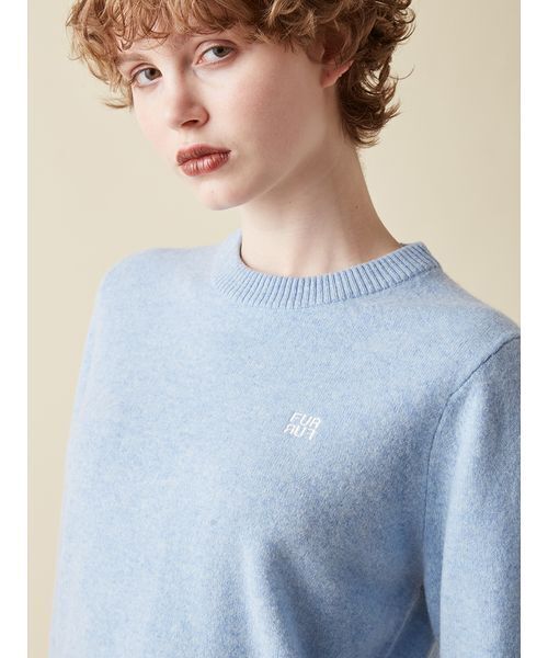 ロゴ刺繍クルーネックセーター（ニット/セーター）｜FURFUR（ファー