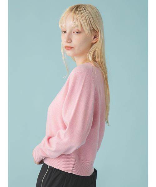 FURFUR（ファーファー）の「ロゴ刺繍クルーネックセーター（ニット/セーター・レディース・アイボリー/ピンク/グレー/ネイビー/ライトブルー・F）」の22枚目の写真