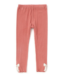 裾リボンパッチ刺しゅうレギンス(80~130cm)