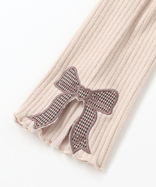 SLAP SLIP（スラップスリップ）の「裾リボンパッチ刺しゅうレギンス(80~130cm)（レギンス/スパッツ・キッズ・オフホワイト/オレンジ/ブラック・80ｃｍ/90cm/110cm/130cm/100cm/120cm）」の11枚目の写真