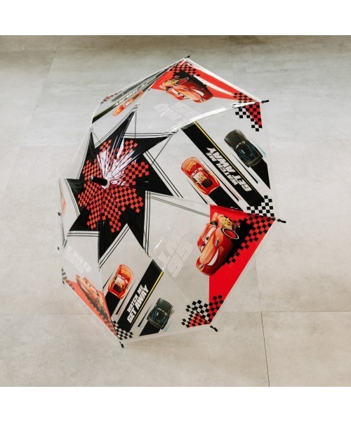 Disney（ディズニー）の「ディズニー　ビニール傘　カーズ 50cm（長傘・キッズ・レッド・50cm）」の2枚目の写真