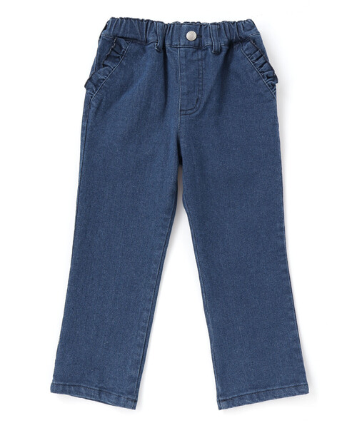 BeBe Petits Pois Vert（ベベプチポワヴェール）の「【店舗限定】フリルストレッチデニムロングパンツ(95~150cm)（デニムパンツ・キッズ・ブラック/ネイビー・120cm/130cm/95cm/110cm/140cm/100cm/150cm）」の9枚目の写真