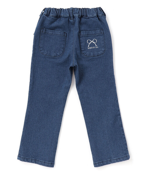 BeBe Petits Pois Vert（ベベプチポワヴェール）の「【店舗限定】フリルストレッチデニムロングパンツ(95~150cm)（デニムパンツ・キッズ・ブラック/ネイビー・120cm/130cm/95cm/110cm/140cm/100cm/150cm）」の10枚目の写真
