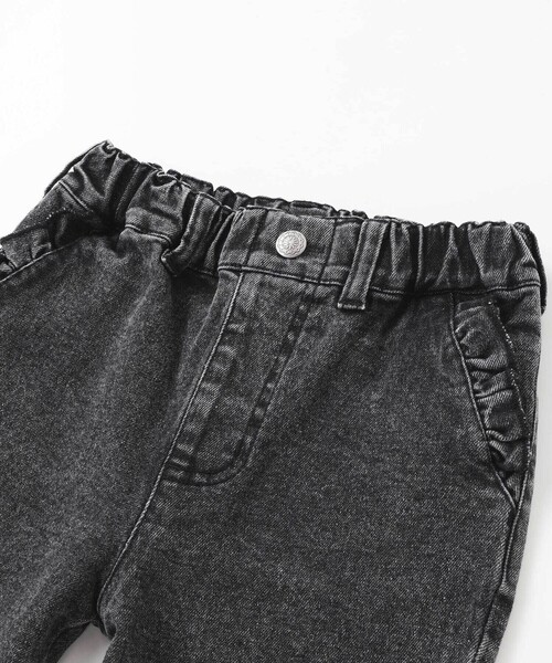 BeBe Petits Pois Vert（ベベプチポワヴェール）の「【店舗限定】フリルストレッチデニムロングパンツ(95~150cm)（デニムパンツ・キッズ・ブラック/ネイビー・120cm/130cm/95cm/110cm/140cm/100cm/150cm）」の13枚目の写真