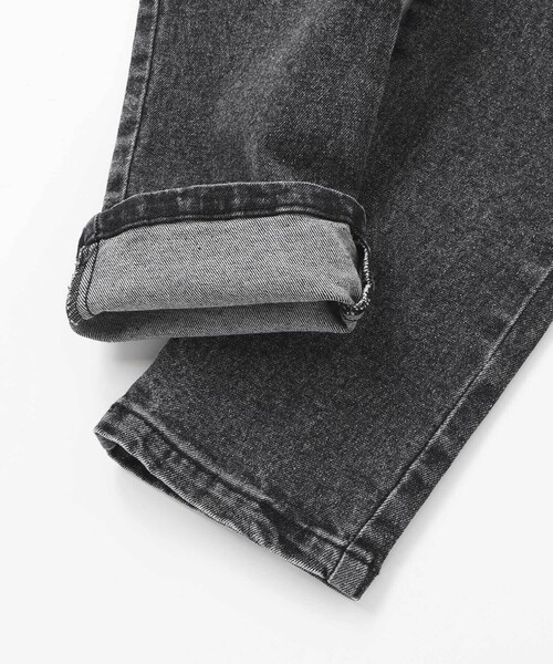 BeBe Petits Pois Vert（ベベプチポワヴェール）の「【店舗限定】フリルストレッチデニムロングパンツ(95~150cm)（デニムパンツ・キッズ・ブラック/ネイビー・120cm/130cm/95cm/110cm/140cm/100cm/150cm）」の16枚目の写真