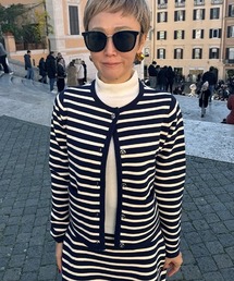 JENNE（ジェンヌ）の「マリン風ニットジャケット（カーディガン/ボレロ）」