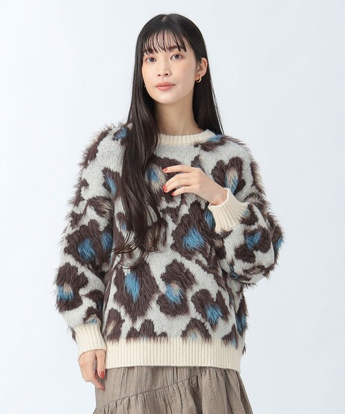 レオパード シャギー ニット（ニット/セーター）｜BEAMS HEART