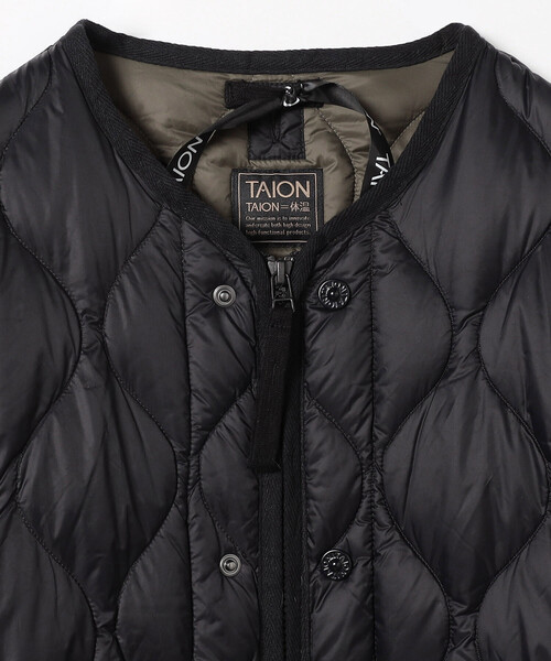 TAION（タイオン）の「限定展開 TAION/タイオン M65 ライナーWジップ ダウンジャケット-ソフトシェル / M65LSZBML-1（ダウンジャケット/コート・メンズ・ブラック/オリーブ・LARGE/MEDIUM/X-LARGE/SMALL）」の6枚目の写真