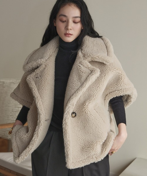 セール】【2025AW】テディベア ボアコート ボアジャケット ミドル丈