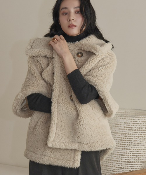 2022年モデル【未使用】自由区 テディベアコート 女優襟 ボア ゴールド金具 TEDDY ボアコート / 自由区 | ファッション通販 【公式通販】オン