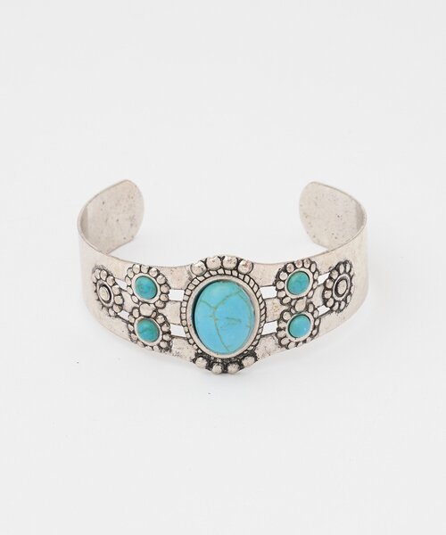 CIAOPANIC(チャオパニック)の「ターコイズバングル(ブレスレット・メンズ・シルバー・FREE)」の3枚目の写真