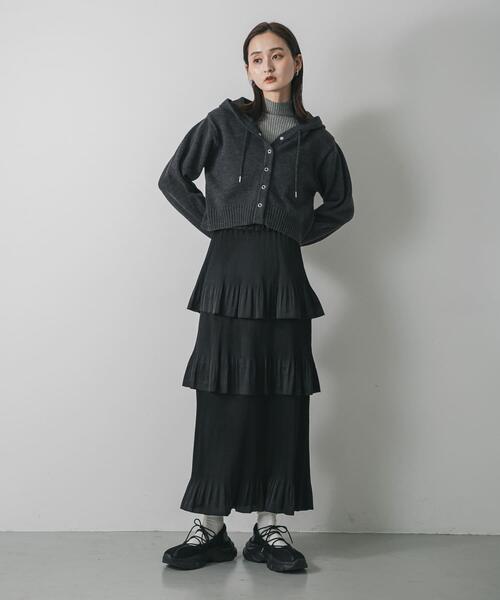 SENSE OF PLACE by URBAN RESEARCH（センスオブプレイスバイアーバンリサーチ）の「コンパクトフーディセーター（ニット/セーター・レディース・アイボリー/チャコールグレー/レッド・ONE）」の17枚目の写真