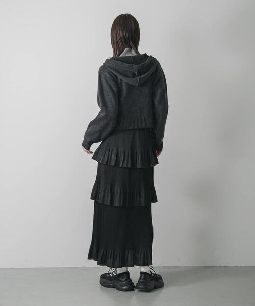 SENSE OF PLACE by URBAN RESEARCH（センスオブプレイスバイアーバンリサーチ）の「コンパクトフーディセーター（ニット/セーター・レディース・アイボリー/チャコールグレー/レッド・ONE）」の18枚目の写真