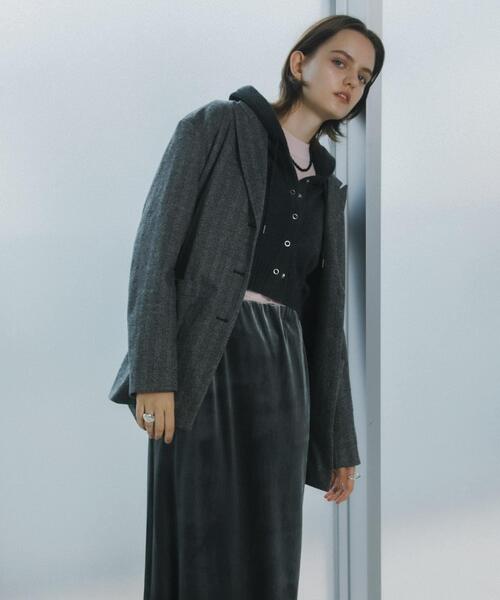 SENSE OF PLACE by URBAN RESEARCH（センスオブプレイスバイアーバンリサーチ）の「コンパクトフーディセーター（ニット/セーター・レディース・アイボリー/チャコールグレー/レッド・ONE）」の20枚目の写真