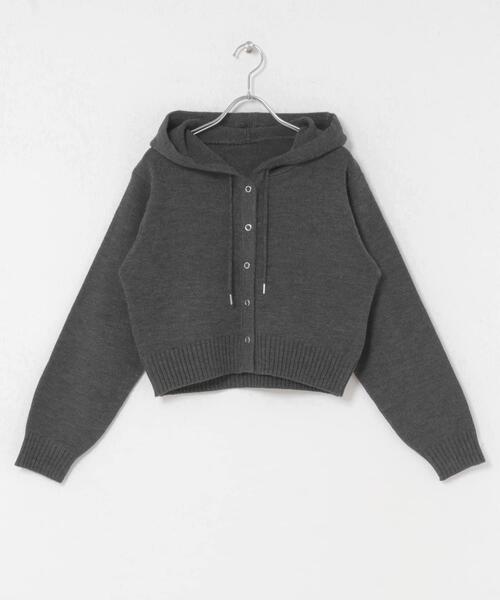 SENSE OF PLACE by URBAN RESEARCH（センスオブプレイスバイアーバンリサーチ）の「コンパクトフーディセーター（ニット/セーター・レディース・アイボリー/チャコールグレー/レッド・ONE）」の21枚目の写真