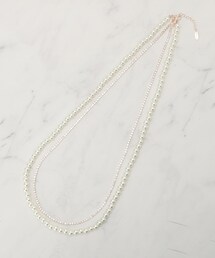 SHOO・LA・RUE | 【セレモニー】2連ダイヤレーン＆フェイクパールネックレス(ネックレス)
