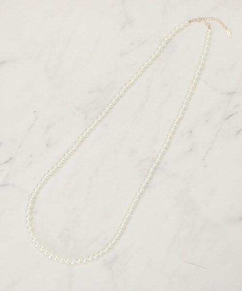 SHOO・LA・RUE（シューラルー）の「【セレモニー】2連ダイヤレーン＆フェイクパールネックレス（ネックレス・レディース・ゴールド/ピンクゴールド/シルバー・00）」の6枚目の写真