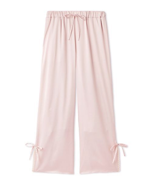 セール】レースサテンロングパンツ（ルームウェア/パジャマ）｜gelato