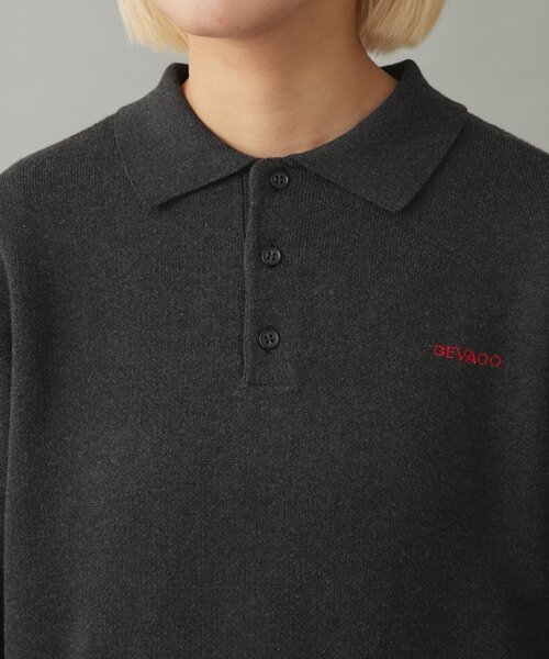 GEVACO(ゲバコ)の「【GEVACO】ロングスリーブニットポロ(ニット/セーター・レディース・ブラウン/グレー/ブラック・LARGE/MEDIUM)」の16枚目の写真