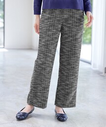 ラメツイードワイドストレートパンツ