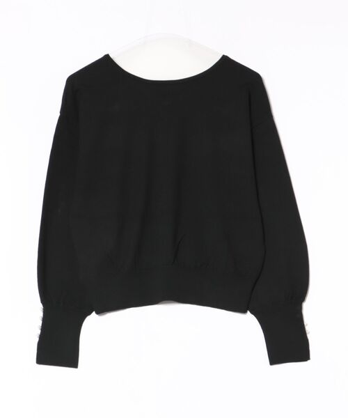 STRAWBERRY-FIELDS（ストロベリーフィールズ）の「ソフティカシミヤ_2WAY袖口パールニット（ニット/セーター・レディース・ローズ/オフホワイト/トップグレー/ブラック・2）」の18枚目の写真