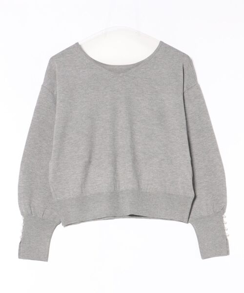 STRAWBERRY-FIELDS（ストロベリーフィールズ）の「ソフティカシミヤ_2WAY袖口パールニット（ニット/セーター・レディース・ローズ/オフホワイト/トップグレー/ブラック・2）」の16枚目の写真