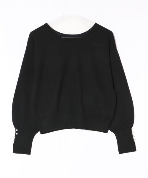 STRAWBERRY-FIELDS（ストロベリーフィールズ）の「ソフティカシミヤ_2WAY袖口パールニット（ニット/セーター・レディース・ローズ/オフホワイト/トップグレー/ブラック・2）」の17枚目の写真