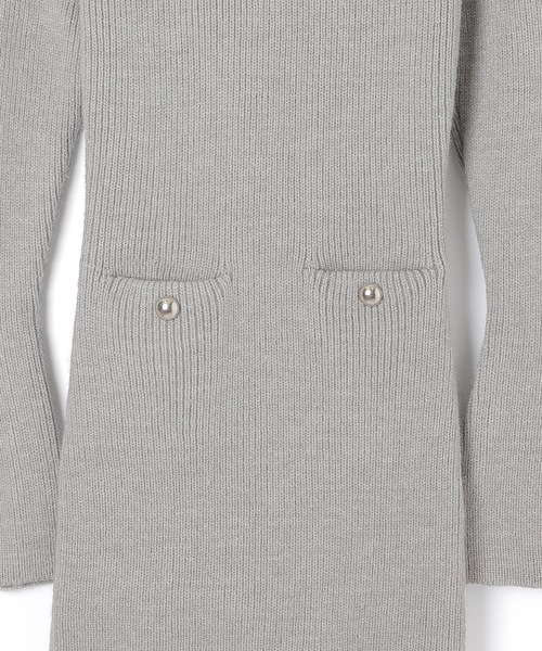 M DOLLY(エムドリー)の「lib knit Verde mini dress/リブニットヴェルデミニドレス(ワンピース・レディース・アイボリー/ブラック/グレー・FREE)」の18枚目の写真
