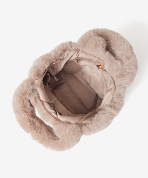 Honeys（ハニーズ）の「チェーン付ファーバッグ（ハンドバッグ・レディース・ベージュ/アイボリー/グレー・FREE）」の20枚目の写真