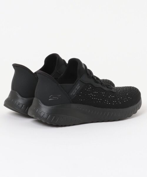 SKECHERS(スケッチャーズ)の「【SKECHERS】スケッチャーズ Slip-ins: BOBS Sport Squad Chaos - Daily Glitz(スリップインズ:ボブス スポーツ スクワッド カオス - デイリーグリッツ)スリッポンスニーカー 117622(スニーカー・レディース・ブラック×ブラック・23.0cm/23.5cm/24.0cm/24.5cm/22.5cm/25.0cm)」の2枚目の写真