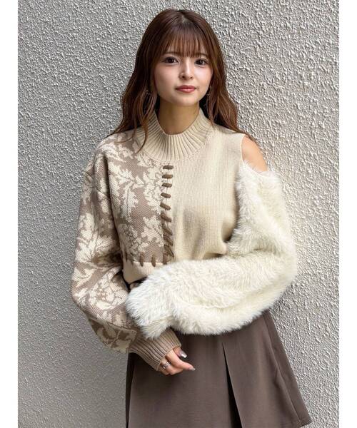 MACHATT フラワーシャギーニット MACHATT フラワーシャギーニット