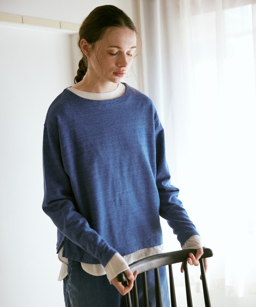 RNA-N(アールエヌエーエヌ)の「M2577 マーブルヴィンテージ裏毛プルオーバー(Tシャツ/カットソー・レディース・ブルー/グレー/カーキ・FREE)」の1枚目の写真