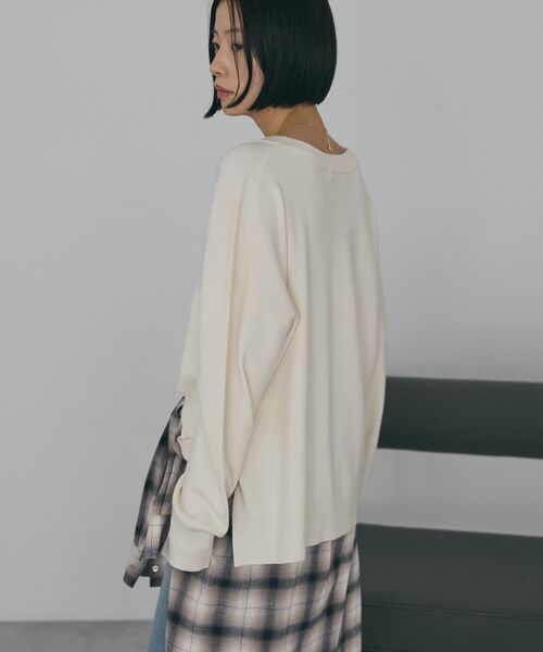 セール】バイパチVネックニットプルオーバー（ニット/セーター