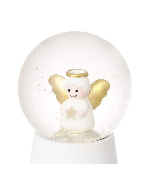 LED スノードーム エンジェル S ホワイト（インテリア雑貨
