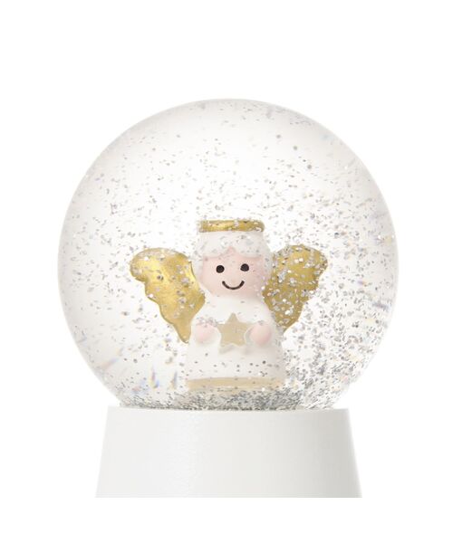 LED スノードーム エンジェル S ホワイト（インテリア雑貨
