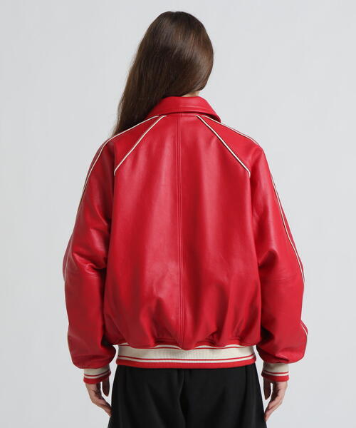 AVIREX×MOUSSY》LEATHER VARSITY JACKET（スタジャン）｜MOUSSY