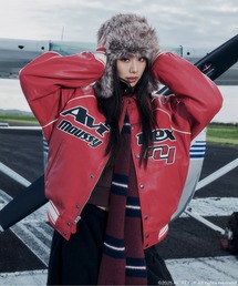 新品タグ付き　AVIREX アヴィレックス　レディーススタジャン　ブルゾン　羊皮 アビレックス(Avirex) レディースレザージャケット・革ジャン | 通販