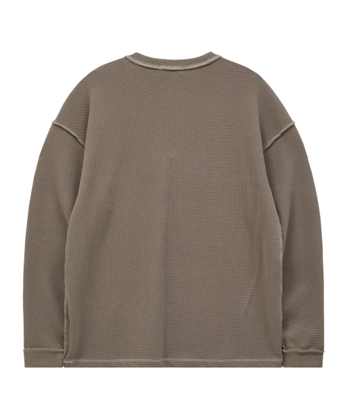 HOODHOOD(フッドフッド)の「888ワッフルロングスリーブTシャツグレーグレーベージュ(Tシャツ/カットソー・レディース・その他・1/2)」の6枚目の写真