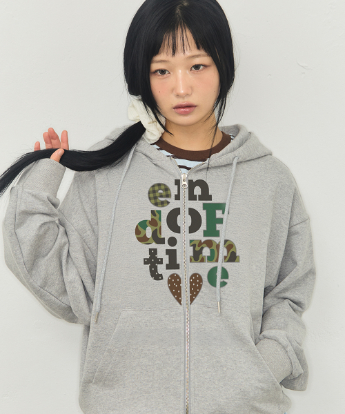 GRAVER（グレーバー）の「[UNISEX]カモ END OF TIME フードパーカー_ブラック（パーカー・レディース・ブラック・MEDIUM/LARGE）」の8枚目の写真