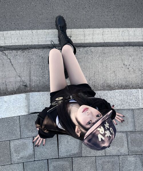 GRAVER（グレーバー）の「[UNISEX]カモ END OF TIME フードパーカー_ブラック（パーカー・レディース・ブラック・MEDIUM/LARGE）」の12枚目の写真