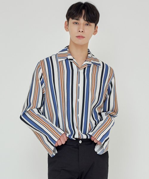 TRIP LE SENS(トリップ ル センス)の「TLS STRIPE SHIRTS 1923 BLUE(シャツ/ブラウス・レディース・その他・MEDIUM)」の1枚目の写真