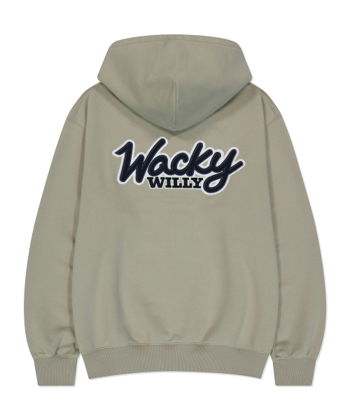Wacky WiLLy(ワッキーウィリー)の「タイポアプリケ フードジップアップ ベージュ(パーカー・レディース・その他・X-LARGE/SMALL/MEDIUM/LARGE)」の3枚目の写真