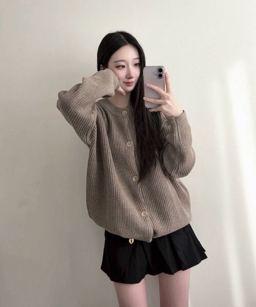 XERO（ゼロ）の「Concise Round Neck Cardigan [Beige]（カーディガン/ボレロ・レディース・その他・X-LARGE/MEDIUM/LARGE）」の15枚目の写真