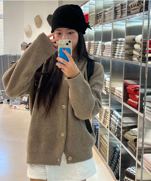 XERO（ゼロ）の「Concise Round Neck Cardigan [Beige]（カーディガン/ボレロ・レディース・その他・X-LARGE/MEDIUM/LARGE）」の10枚目の写真