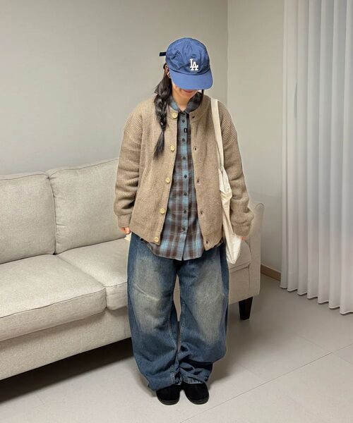 XERO（ゼロ）の「Concise Round Neck Cardigan [Beige]（カーディガン/ボレロ・レディース・その他・X-LARGE/MEDIUM/LARGE）」の7枚目の写真