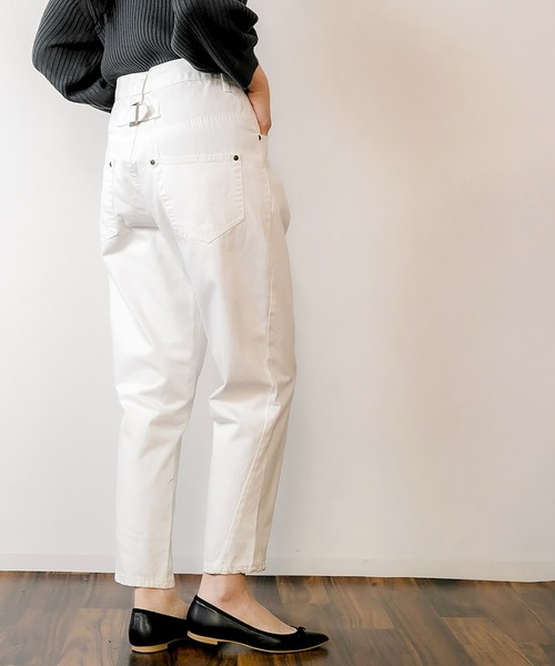 MARAI(マーライ)の「サルエルデニムパンツ ジーンズ ワイドパンツ キレイめ(デニムパンツ・レディース・ブルー/ワンウォッシュ/ホワイト/ネイビー・S/LL/L/4L/3L/M)」の14枚目の写真